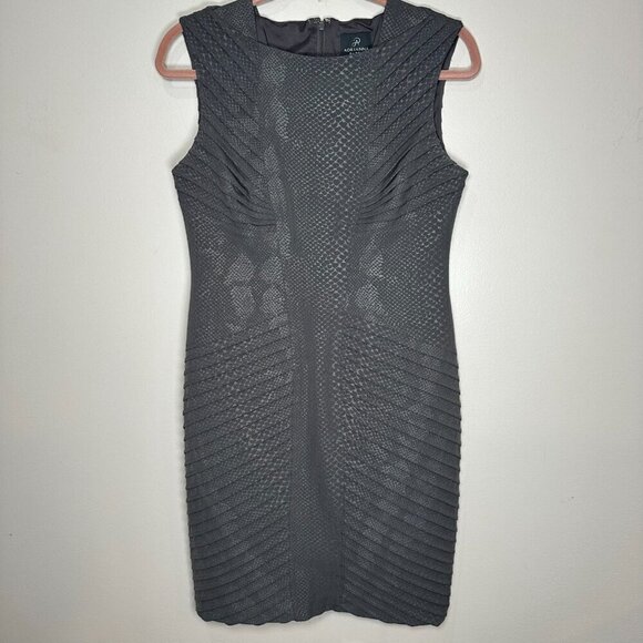 Adrianna Papell Dresses & Skirts - Adrianna Papell Grey Sheath Dress Size 8P Snake Skin Party Event Work Office